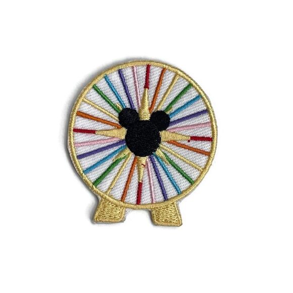 Mickey Fun Wheel Mouse Embroidered Patch - Picture 1 of 4